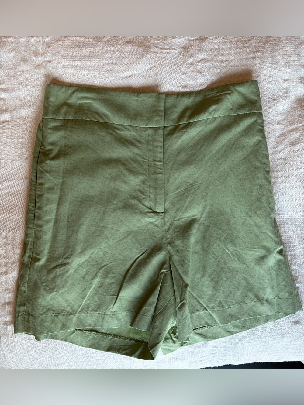 High waisted cotton dressed bermudas NWOT - Picture 2 of 10